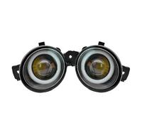 PEPKWELYCB Halogen Fog Lamp For Nissan For X-Trail T30 2004-2007 Car LED Lens Fog Daytime Running Light DRL White 12V 2in1 Angel Eye
