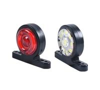 PEPKWELYCB LED REAR TAIL LIGHTS 2PCS 24V LED Outline Side Marker Light Truck Trailer Position Lamp Dual Face Warning Tail Indicator Lighting Safety Warning(Red White)