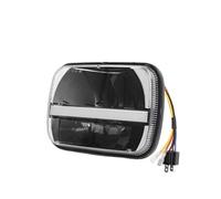 PEPKWELYCB Motorbike LED Spot Light For ZRX 1100 And The 1200 5X7 Inch Rectangular Sealed Beam Led Headlights White DRL Amber Turn Singal Lights Motorcycle Headlights(1pcs DRL)