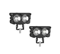 PEPKWELYCB Motorbike LED Spot Light Motorcycle Lens Spotlight 60W Double Lenses Auxiliary Fog Lamp Dual Color White Yellow Light 12-24v Motorcycle Headlights(2pcs)