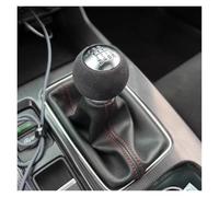 PEPKWELYCB Universal Leather Gear Shift Lever for INTEGR Fit for Civic 2016 2017 2018 2019 2020 2021 Gear Ball Head 6 Speed Gear Shift Knob(Gray)