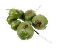 PEPLAYTAL 1 Bunch Realistic Artificial Coconuts Model with Chic Colors Safe Materials Tropical Jungle Decor for Hawaiian Luau Wedding Party Home and Office Decoration