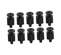 PEPLAYTAL 10 PCS Black Head SSD Mounting Screws Replacement Kit for Motherboard Electroplated Rust Resistant Metal Computer Accessory for Nvme SSD Installation and Maintenance
