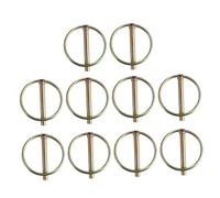 PEPLAYTAL 10 Pcs Heavy Duty Spring-loaded Lynch Pins with Galvanized Ring Secure Trailer Hitch and Axle Wheels for Farm Tractors Hitch Fasteners Zinc-coated Safety Pins