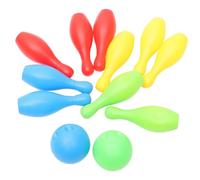 PEPLAYTAL 10 Pcs Height Bowling Target Bottles and Mini Bowling Pins Colorful Indoor Outdoor Educational Play for Childrens Intelligence Development and Fun Random Color