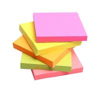 PEPLAYTAL 100 Sheets Square Post Notes Random Colors Self Adhesive for Quick Reminders Jotting Speech Notes Office and Home Use Random Color