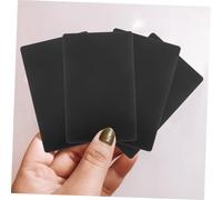PEPLAYTAL 100pcs Aluminum Business Card Blanks Smooth Surface Thick Metal Name Cards with Rounded Corners for Engraving Sublimation Custom Printing Black