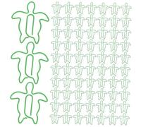 PEPLAYTAL 100pcs Cute Sea Turtle Paper Clips Metal Document Fasteners for Office Home School Decorative Ocean Animal Shaped Clips for Neat File Organization and Fun Desk Accessories