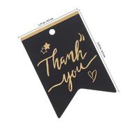 PEPLAYTAL 100pcs DIY Thank You Tags with Prepunched and Elegant Foil Design Black Wrapping Labels for Weddings Birthdays Showers Party Favors Versatile Decorative Hanging Tags