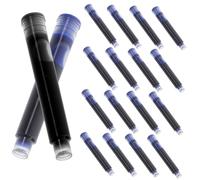 PEPLAYTAL 100Pcs Small Fountain Pen Ink Refills Aperture Replacement Cartridges Black Blue Red for Office Writing Smooth Glide Pen Ink Replacement Accessories