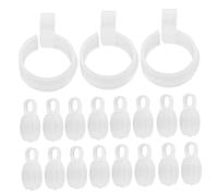 PEPLAYTAL 100pcs Windproof Plastic Hanger Hooks with Secure Grip for Clothes Drying Poles and Embroidery Frames Reusable Buckle Clips for Laundry Racks Stable Non-slip Fixing Clamps for Home