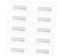 PEPLAYTAL 10Pcs Acrylic Name Card Holders with Smooth Surface Transparent Replaceable Id Badge Cases Employee and Student Tag Holders for Office School Conferences Work Trade Shows