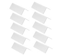 PEPLAYTAL 10pcs Clear Acrylic Shape Price Tag Holders Self Adhesive Label Display Frames for Store Library Office Sign Holders for Food Labels and Product Information