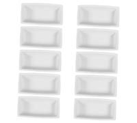 PEPLAYTAL 10pcs High Temperature Resistant Laboratory Ceramic Weighing Dishes Experimental Burning Holders Crucible for Lab Use