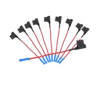 PEPLAYTAL 10pcs Inline Car Fuse Holder Tap Adapter Kit with Standard Plug Socket Gauge Wire Circuit Protection for Vehicle Electronics Truck Rv Boat
