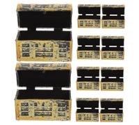PEPLAYTAL 10pcs Mini Pirate Treasure Chest Model Vintage Dollhouse Accessory with Realistic Design Decorative Ornaments for Pretend Play Party Favors and Miniature Scenes