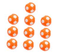 PEPLAYTAL 10pcs Mini Table Football Balls Orange White Foosball Game Accessories for Tabletop Soccer Replacement Parts for Family Fun and Classroom Rewards