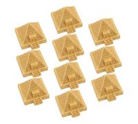 PEPLAYTAL 10pcs Miniature Egyptian Pyramid Statues Resin Craft for Home Office Decor DIY Fun Realistic Ancient Egypt Figures for Garden and Table Display
