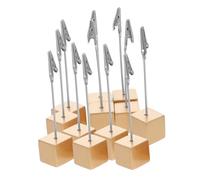 PEPLAYTAL 10pcs Resin Cube Memo Clip Holders with Secure Metal Alligator Clasps for Photos Notes Cards Display Lightweight Portable Paper Note Stands for Office Home Desk Organization
