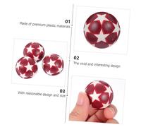 PEPLAYTAL 10Pcs Resin Table Football Balls Replacement for Table Soccer Game Accessories Dark Red and White Foosball Balls