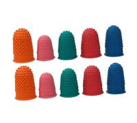 PEPLAYTAL 10pcs Rubber Finger Protectors with Slip Grip Reusable Fingertip Covers Resistance Finger Pads for Writing Typing Reading and