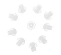 PEPLAYTAL 10pcs Transparent Mushroom Earbud Replacement Tips for Acoustic Tube Headset Ear Mold Compatible with Motorola Coil Tube Earpieces Comfortable