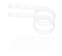 PEPLAYTAL 10pcs Transparent Plastic Clothes Hanger Connectors Heavy Duty Non-slip Strips Space Saver for Closet Organization Portable Travel-friendly Wardrobe Display Accessories
