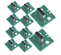 PEPLAYTAL 10pcs USB Type-c Female Connector Board Vertical Pcb Converter Adapter for Stable Data Transmission Compatible with USB C Cables and Devices