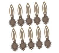 PEPLAYTAL 10Pcs Vintage Copper Guiding Bookmarks with Delicate Round Filigree Design Lightweight Portable Reading Markers for Students Writers Book Lovers Gift