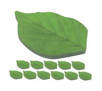 PEPLAYTAL 12 Packs Leaf Shaped Sticky Memo Pads Green Self Stick Notes for Office Home Kitchen Decorative and Functional Plant Note Pads for Creative Crafting and Reminder Messages