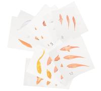 PEPLAYTAL 12 Sheets Goldfish Stickers DIY Epoxy Resin Crystal Decorative Decals for Glass Containers Transparent Surfaces Home and Mall Art Craft Kit