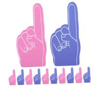 PEPLAYTAL 12pcs Cheerleading Foam Finger Covers EVA Foam Hands Sports Fan Finger Props for Games Events Blue and Noise Makers for Basketball Football Baseball Tennis and Concerts