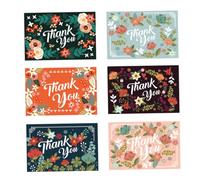 PEPLAYTAL 12pcs Colorful Flower Pattern Blessing Cards Lightweight Wish Cards for Thanksgiving Mother's Day Wedding Invitations Express Emotions and Love