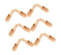 PEPLAYTAL 12pcs Compact Wooden Tea Spoons Small Multi-Function Scoops for Tea Leaves Coffee Space-Saving Mini Scoops for Kitchen Pantry Use