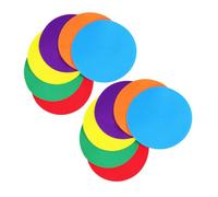 PEPLAYTAL 12pcs Flat Spot Markers for Soccer Training Colorful Non-slip Floor Discs in Red Yellow Blue Green Orange Purple Agility Practice Equipment for Football and Sports Activities