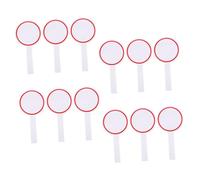 PEPLAYTAL 12Pcs Handheld Whiteboard Dry Erase Paddles Voting Scoreboards Single-Sided Writable Boards for Classroom Teaching Judging and Voting Use