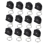 PEPLAYTAL 12pcs Mini Retractable Tape Measure Keychain Bulk Portable Steel Measuring Tapes with Abs Case for Easy Identification and Versatile Use