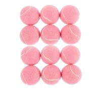 PEPLAYTAL 12pcs Pink Training Tennis Balls for Lightweight Elastic Practice Balls Wear-resistant for Indoor Outdoor Beginner Youth Player