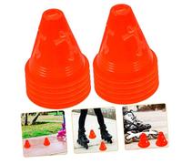 PEPLAYTAL 12pcs Roller Skating Training Cones with Flat Bottom for Football Drills Agility Exercises Bright Orange Markers for Cycling Obstacle Courses and Sports Practice