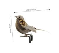 PEPLAYTAL 12pcs Small Sparrow Figurines Artificial Simulation Birds Garden Greening Decoration Home Desktop Plants Craft Ornaments for Wedding Office Random Color