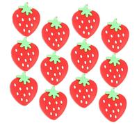 PEPLAYTAL 12Pcs Strawberry Silicone Tennis Racket Vibration Dampeners Shock Absorbers Lightweight Portable Tennis Shock Absorber Gifts for Court Play