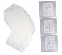 PEPLAYTAL 12pcs White Drawing Stencils Animal Figure Plant Painting Templates for Creative DIY Art Supplies Safe Material