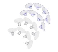 PEPLAYTAL 16PCS Transparent PVC Cat Perch Suction Cup with Crosshole and Ring Design for Window Hammock Replacement Easy Install Glass Vacuum Holders for Cat Window Bed Support