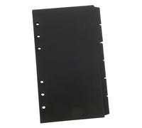PEPLAYTAL 18 Sheets DIY Book Binder Dividers with Writable Tabs Black PVC Notepad Page Separators for Organizing Reports Journals Presentations and Notebooks