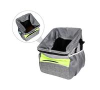 PEPLAYTAL 1pc Folding Pet Carrier Bike Basket Breathable Oxford Cloth Design for Cats Dogs Multi-purpose Use As Handbag Straps for Easy Installation Stylish Grey Color