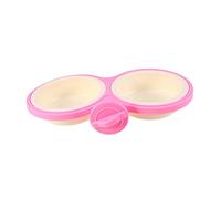 PEPLAYTAL 1pc Hanging Pet Food Bowl Double Pet Cats Splash Slip Durable Design for Pink Color for Cages Feeding