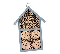 PEPLAYTAL 1Pc Wooden Bee House Decorative Insect Nest Outdoor Garden Adornment for Ladybugs Bees Pre Assembled Hanging for Pollinators