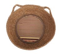 PEPLAYTAL 1set Handwoven Cat Bed Natural Seagrass Pet Nest for Cats Small Dogs Aesthetic Round Basket for Indoor Use Lightweight Portable Cozy Year-round Sleeping Space