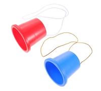 PEPLAYTAL 2 Pairs Stilts Balance Ability Developing Plaything Sensory Training Plastic Bucket Stilts for Outdoor Coordination and Motor Skills Enhancement Mixed Blue Red Colors Random Color