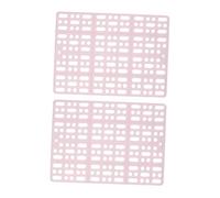 PEPLAYTAL 2 Pcs Pink PVC Rabbit Foot Mats with Fixed Tabs for Cage Slip Plastic Pet Pads Prevent Moving Comfortable and Design for Rabbits Guinea Pigs Chinchillas and Animals